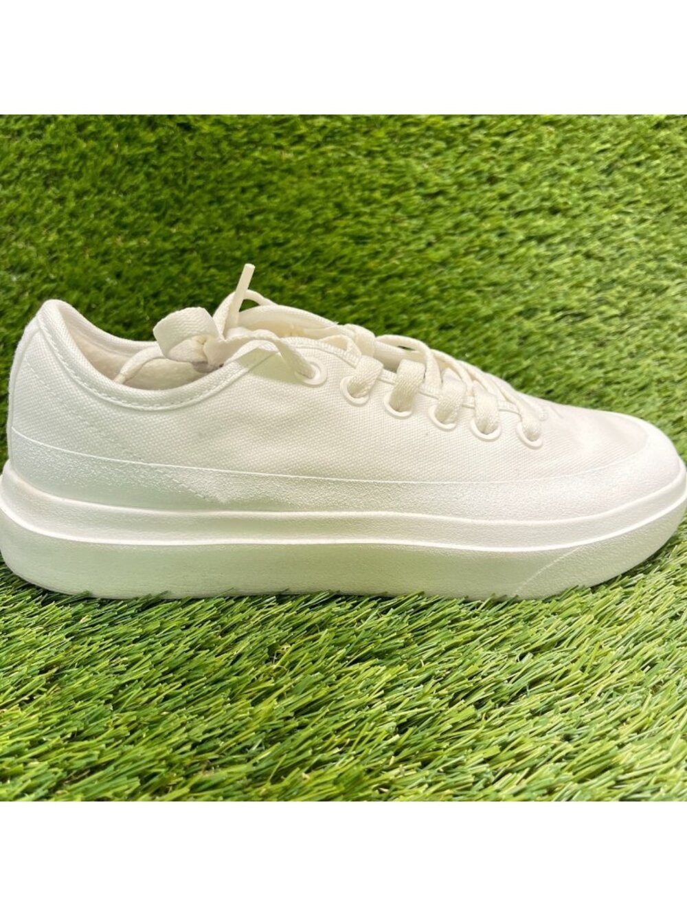 Allbirds Canvas Piper 2 Womens Size 8 White Athletic Running Shoes Sneakers